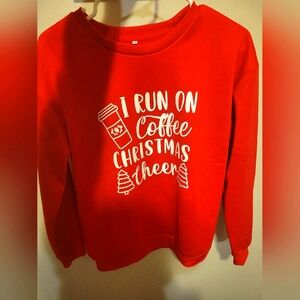 Red Christmas Themed Sweatshirt NWOT